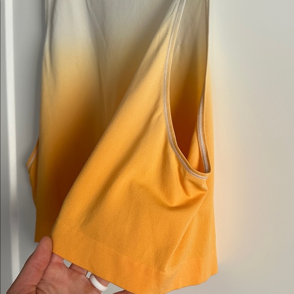 Athleta Mineral Wash Crop Tank Ombré Brilliant Orange - Picture 6 of 7